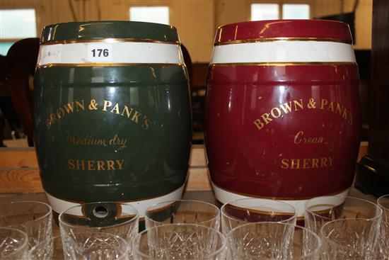 2 sherry barrels